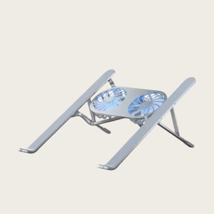 Adjustable Aluminum Laptop Stand with 360° Cooling Fan