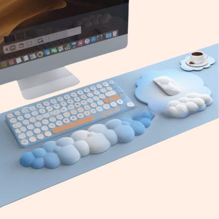 Cloud-Shaped Keyboard & Mouse Wrist Rest